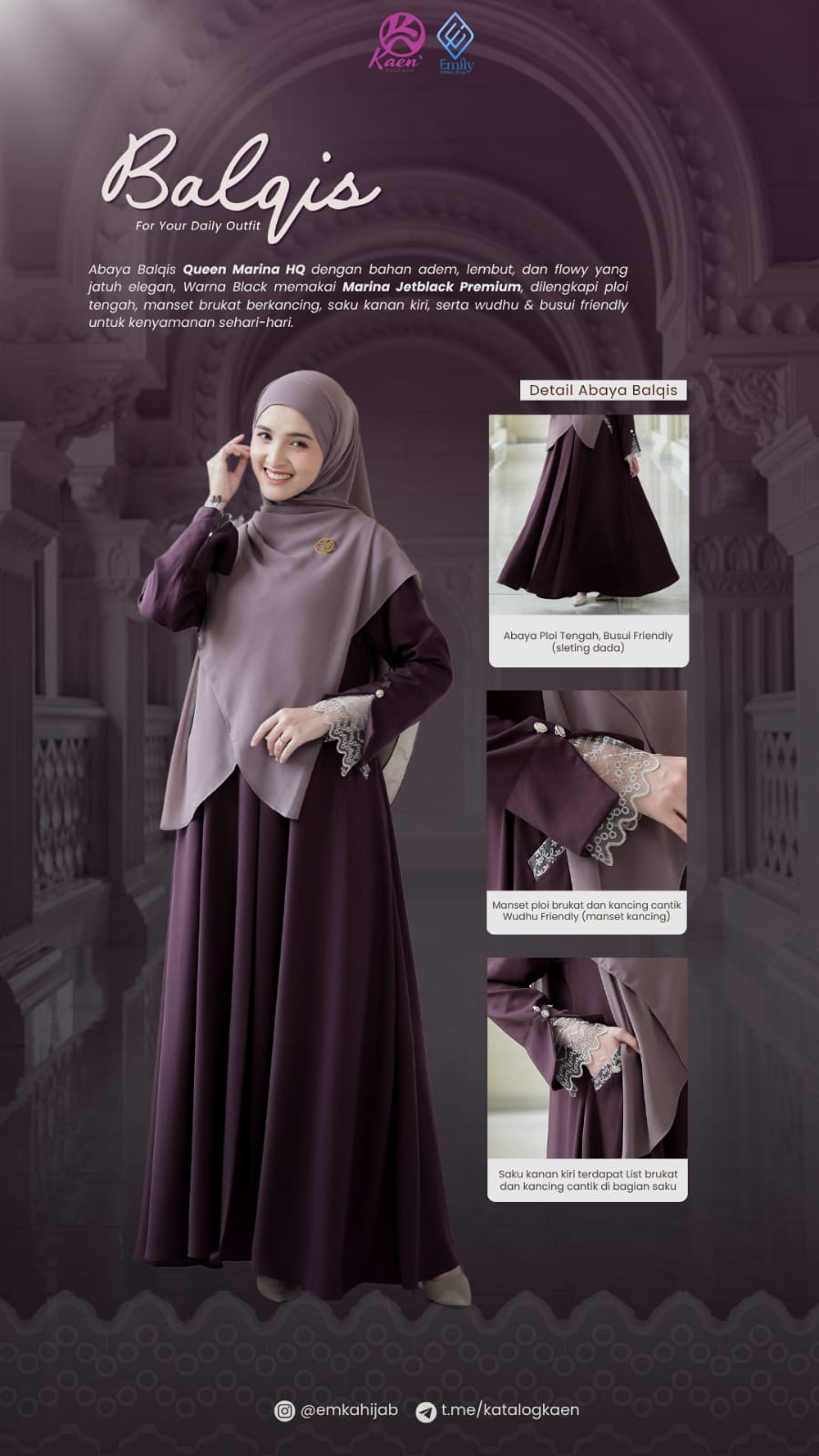 Balqis Abaya & Baju Kurung by Emily X Kaen Boutique 
