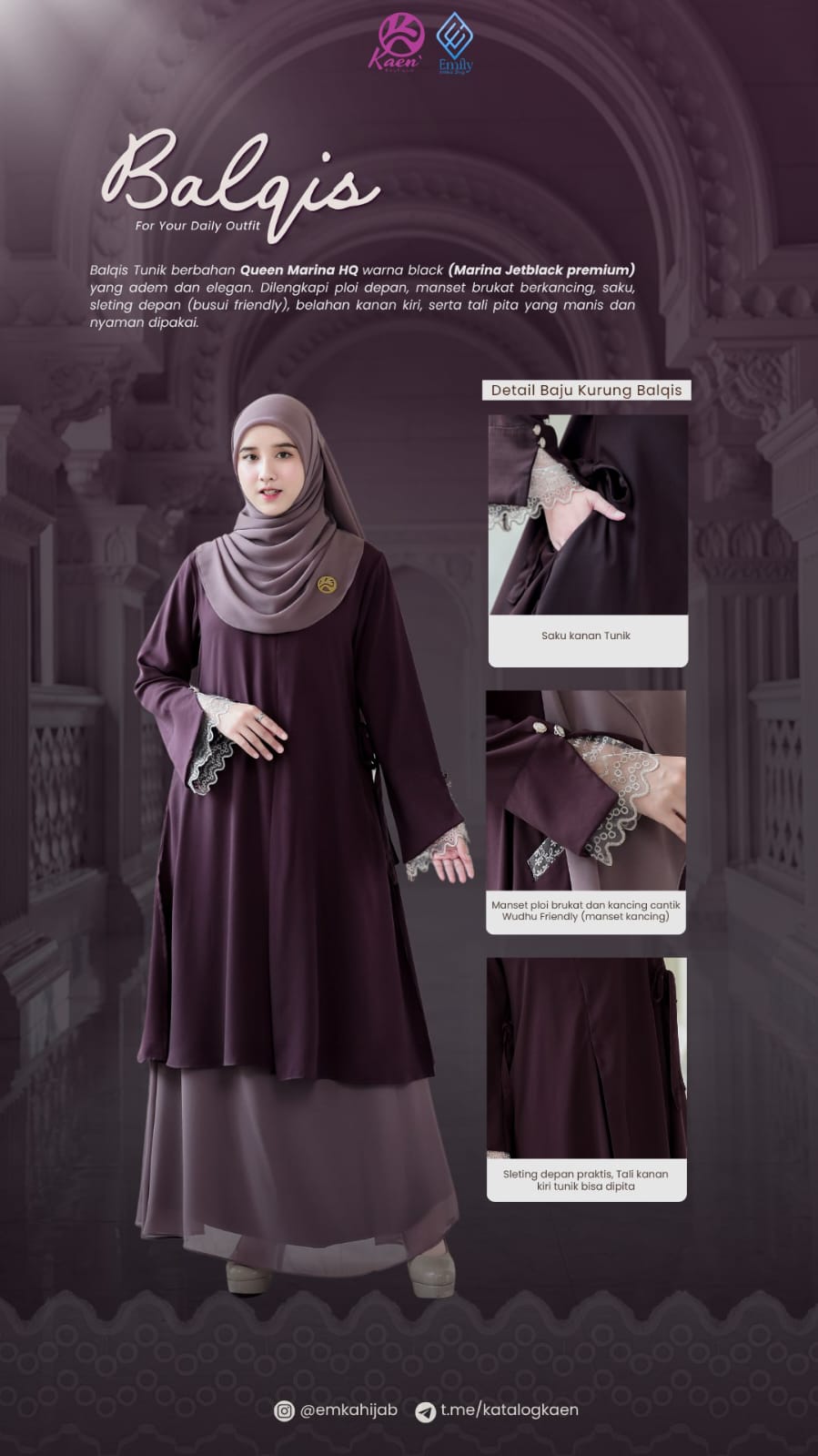 Balqis Abaya & Baju Kurung by Emily X Kaen Boutique 