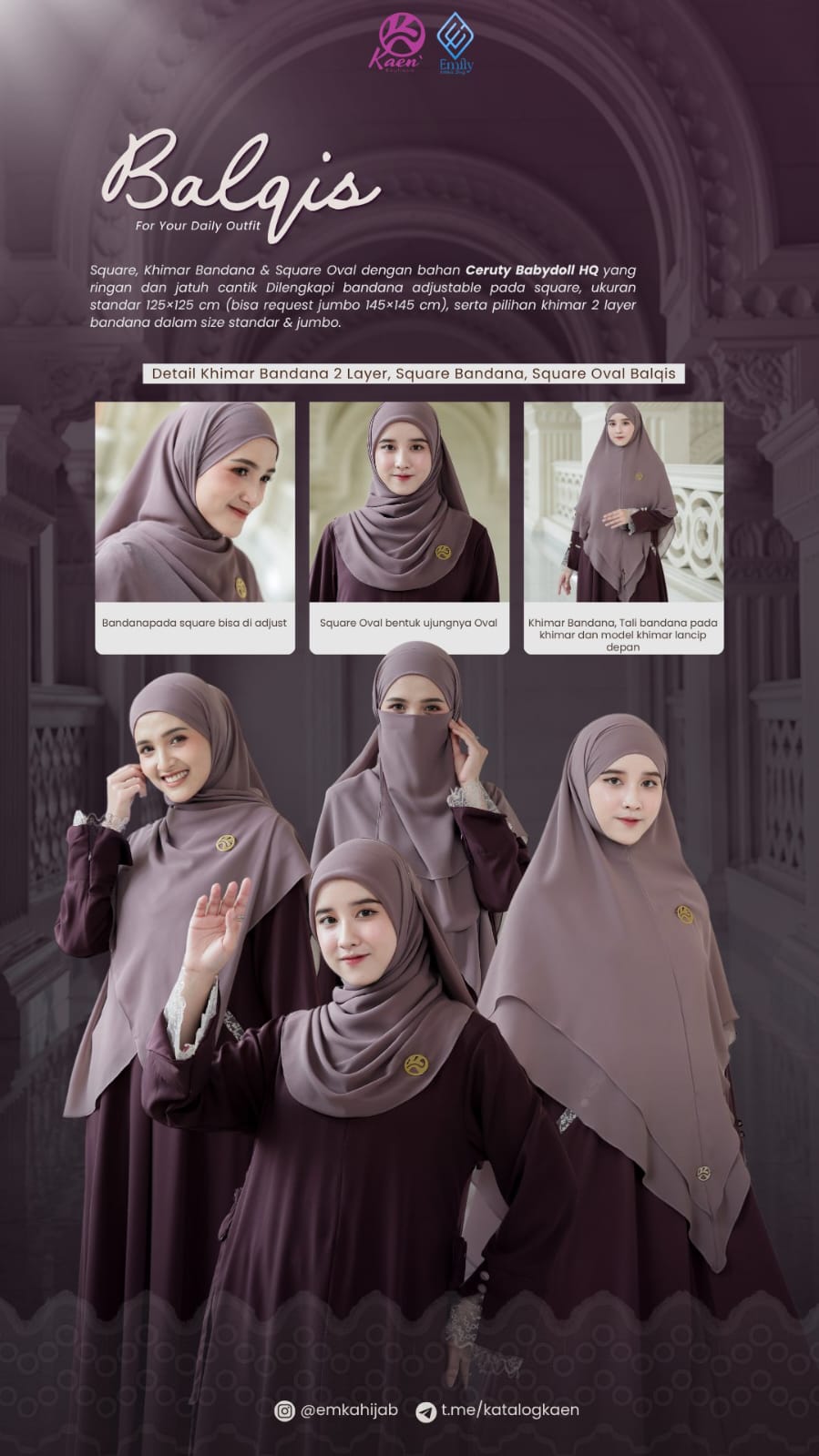 Khimar Abaya Balqis by Emily X Kaen boutique 