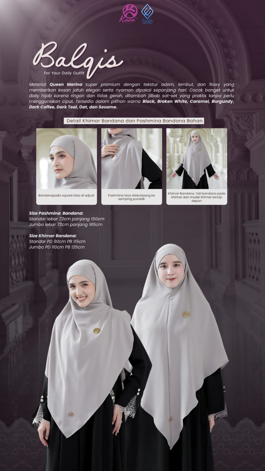 Khimar Abaya Balqis by Emily X Kaen boutique 