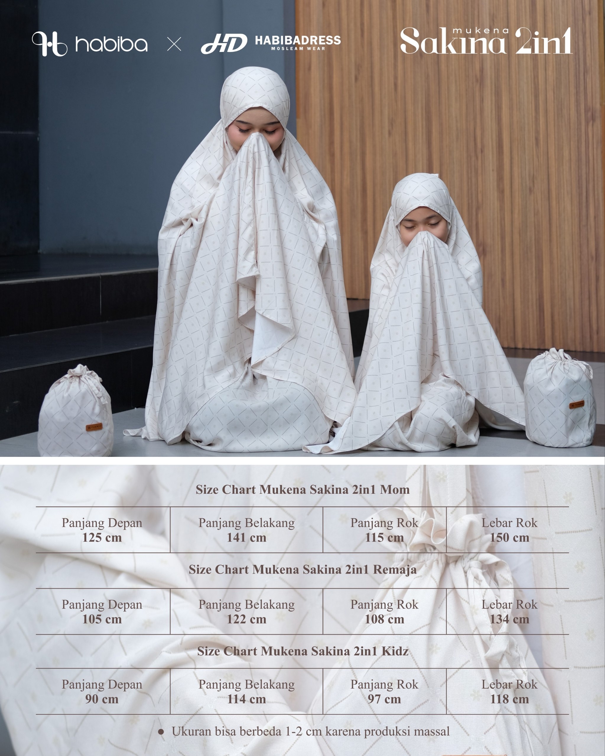 Mukena Sakina Couple 2in1 by Habiba