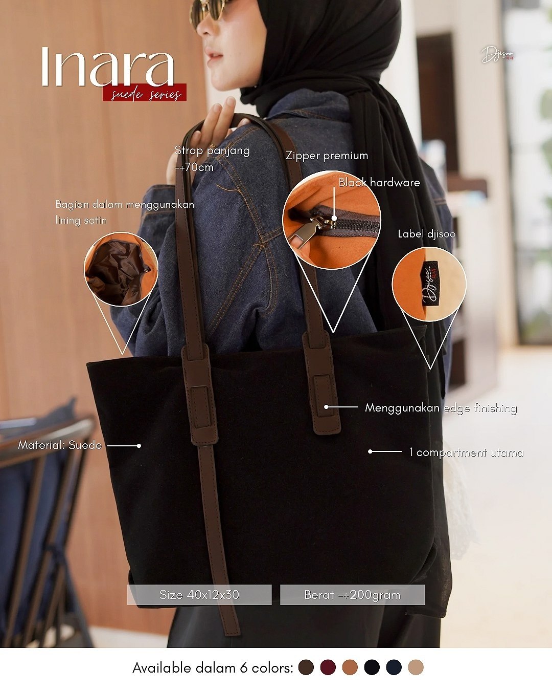 Inara Suede Totebag by Djisoo