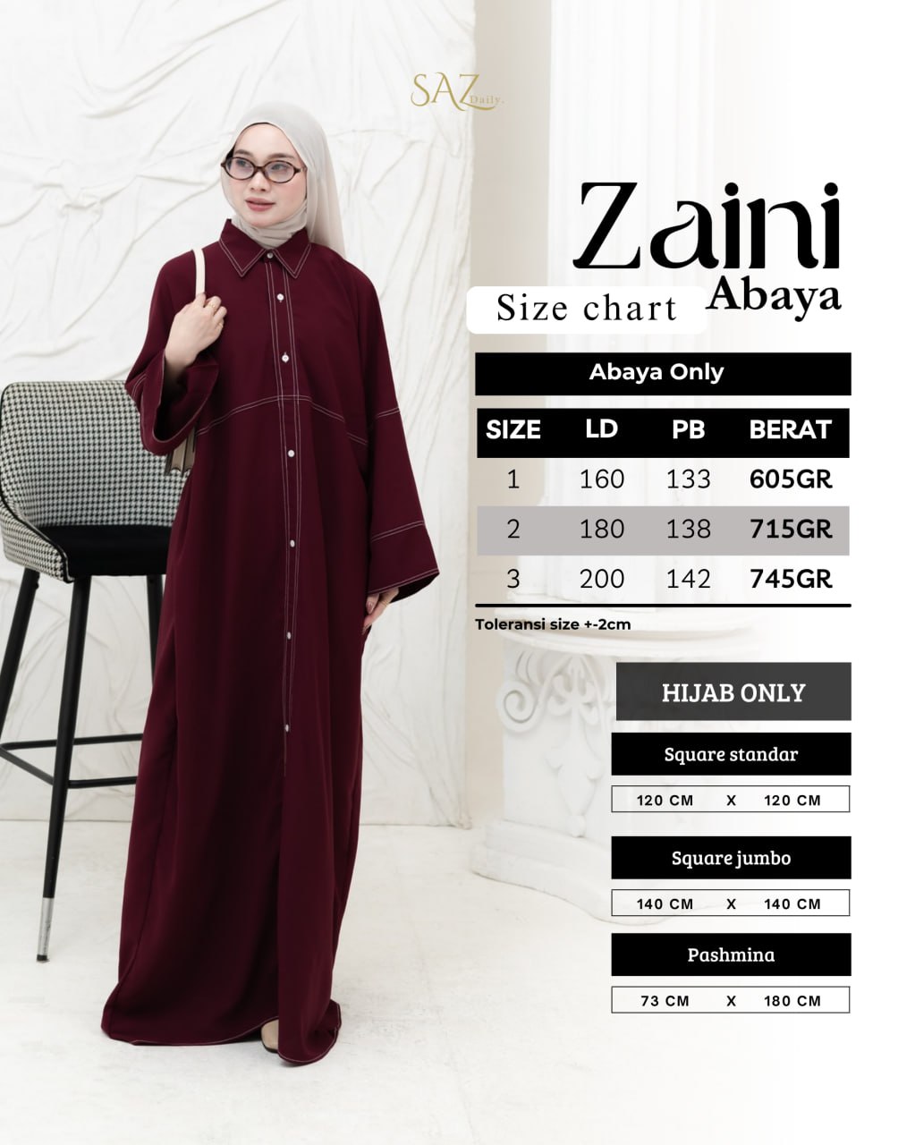 Zaini Abaya B2 by SAZ Daily