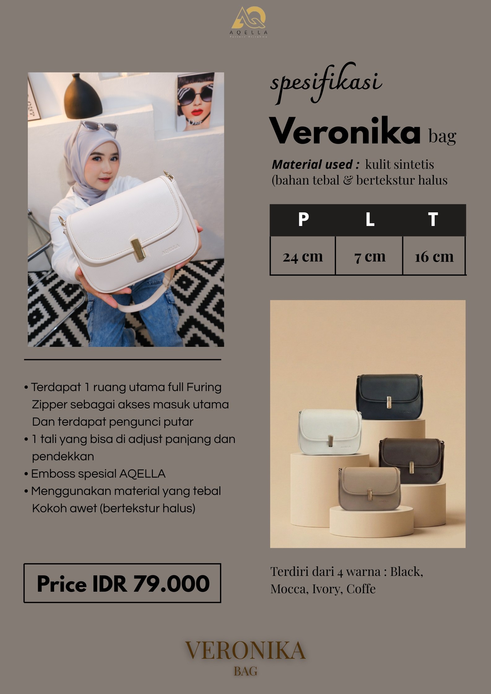 Veronika Bag by Aqella