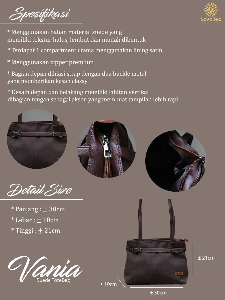 Vania Suede Totebag by Lovallea