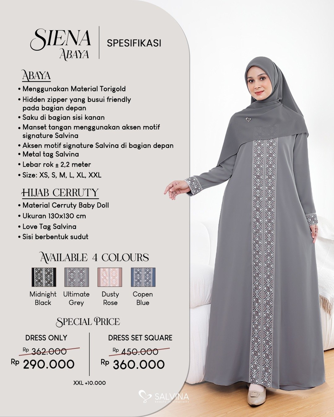 Siena Abaya by Salvina