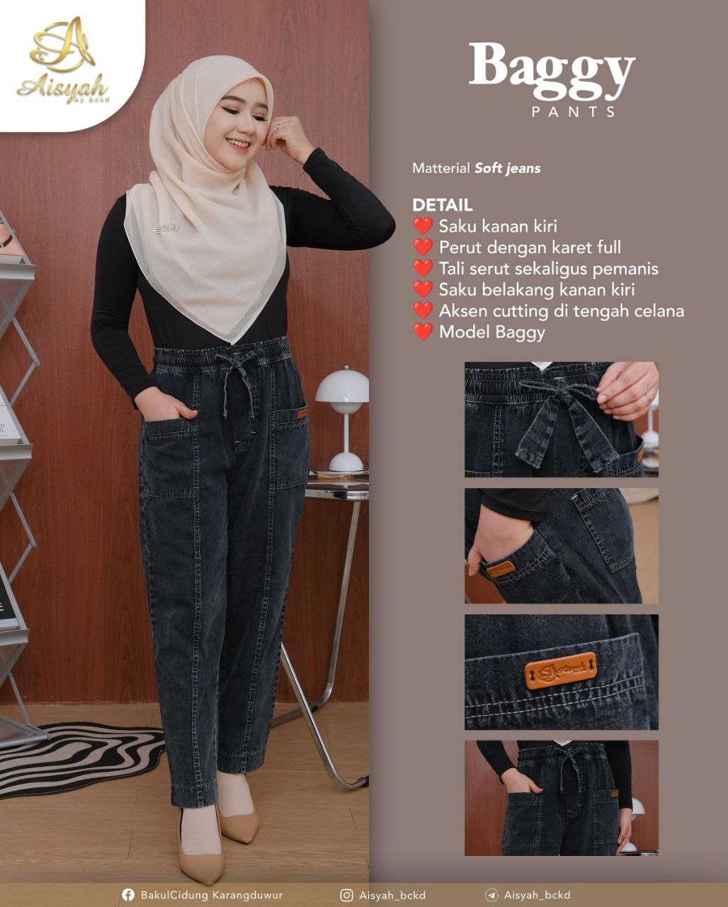 Baggy Pants & Ambrella Skirt by Aisyah BCKD