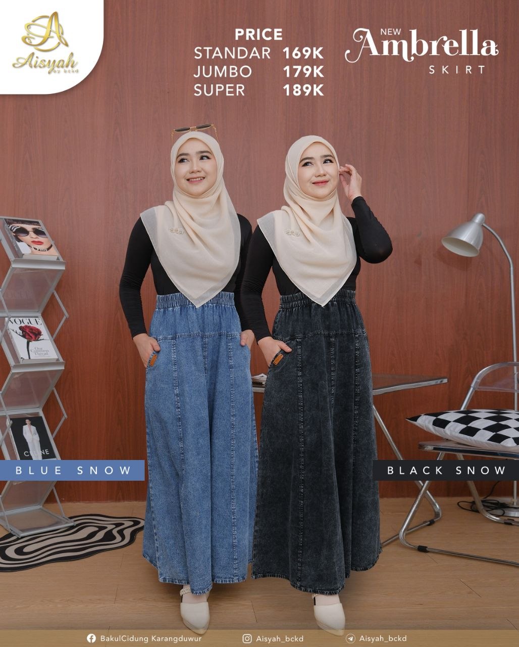 Baggy Pants & Ambrella Skirt by Aisyah BCKD