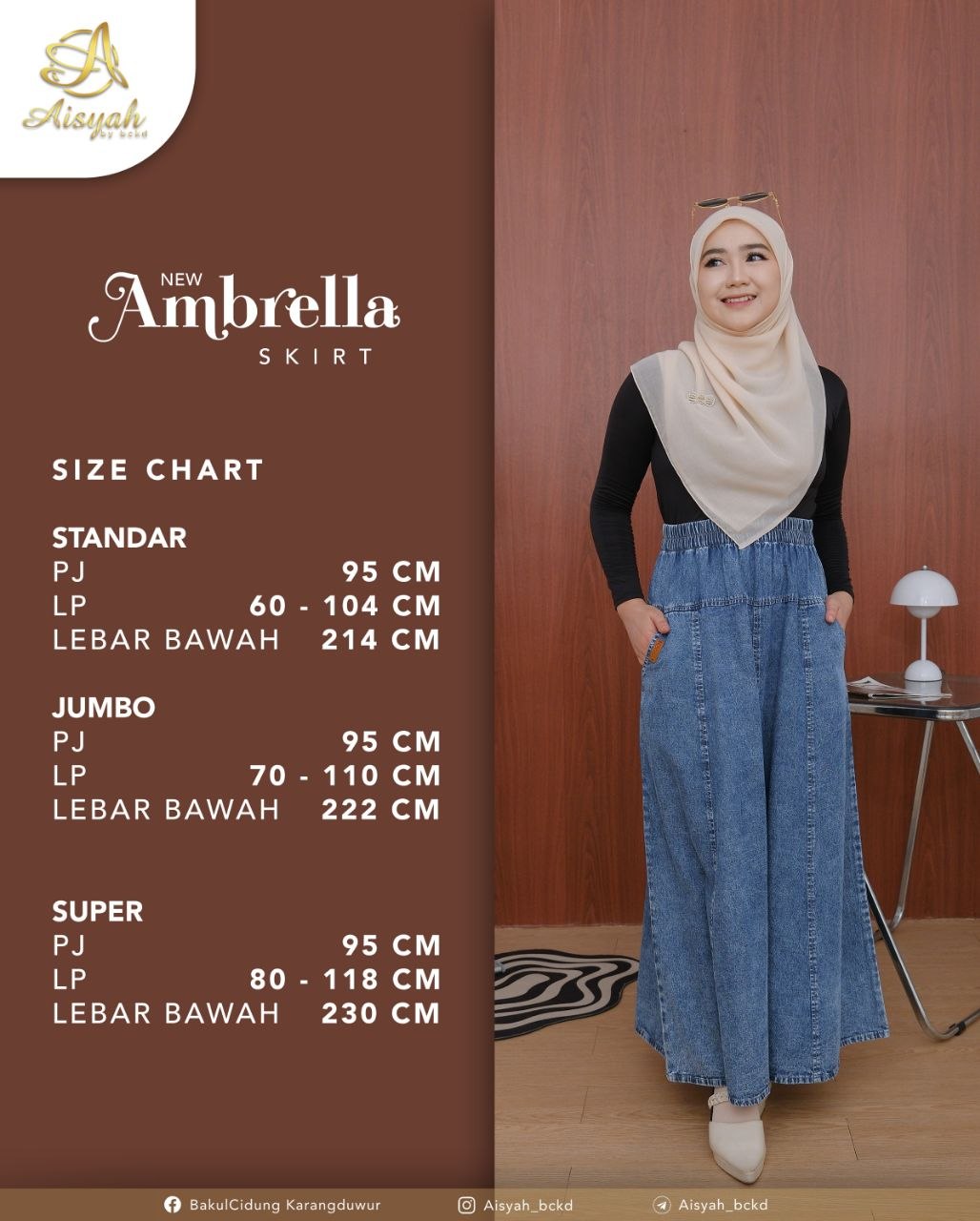Baggy Pants & Ambrella Skirt by Aisyah BCKD
