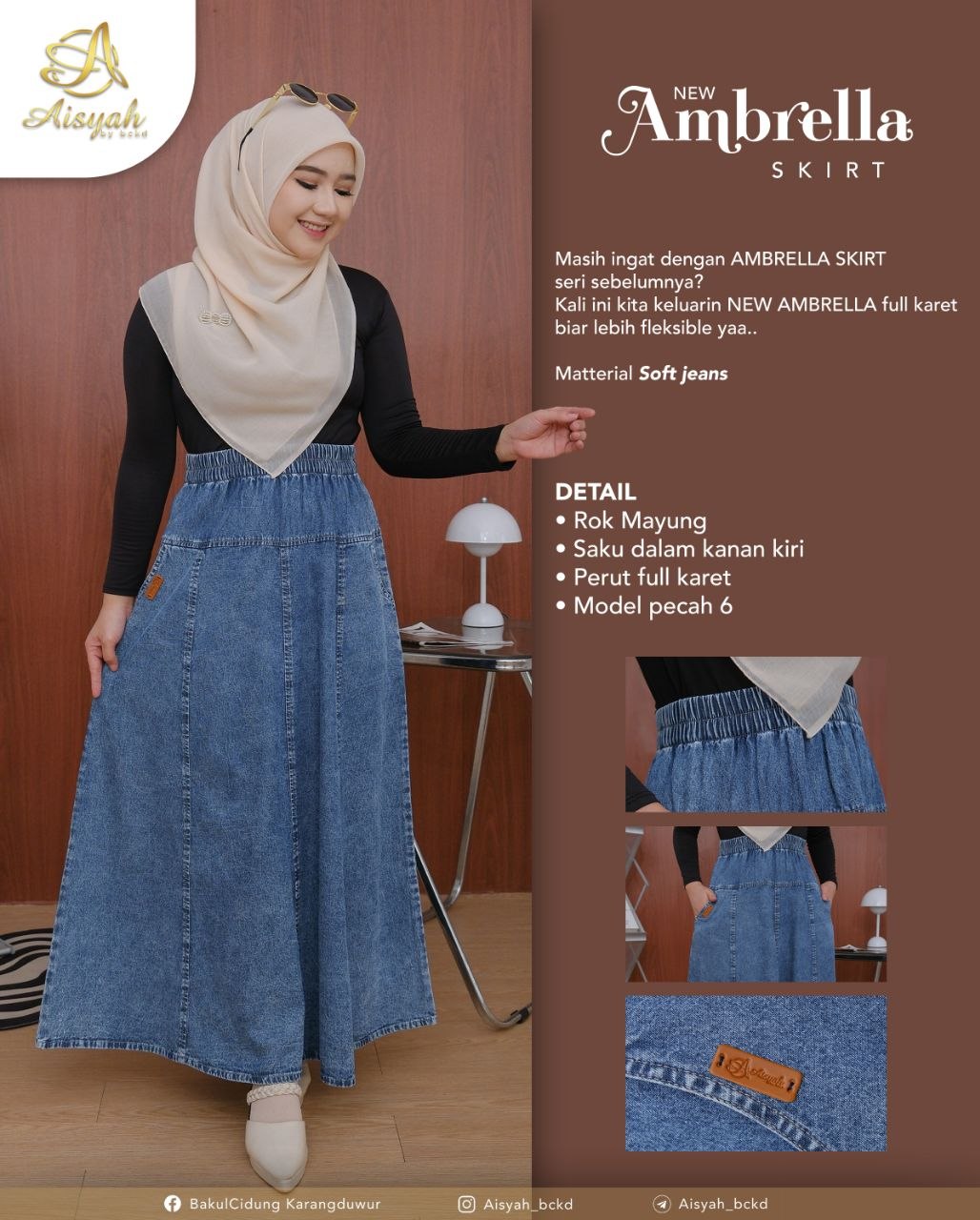 Baggy Pants & Ambrella Skirt by Aisyah BCKD