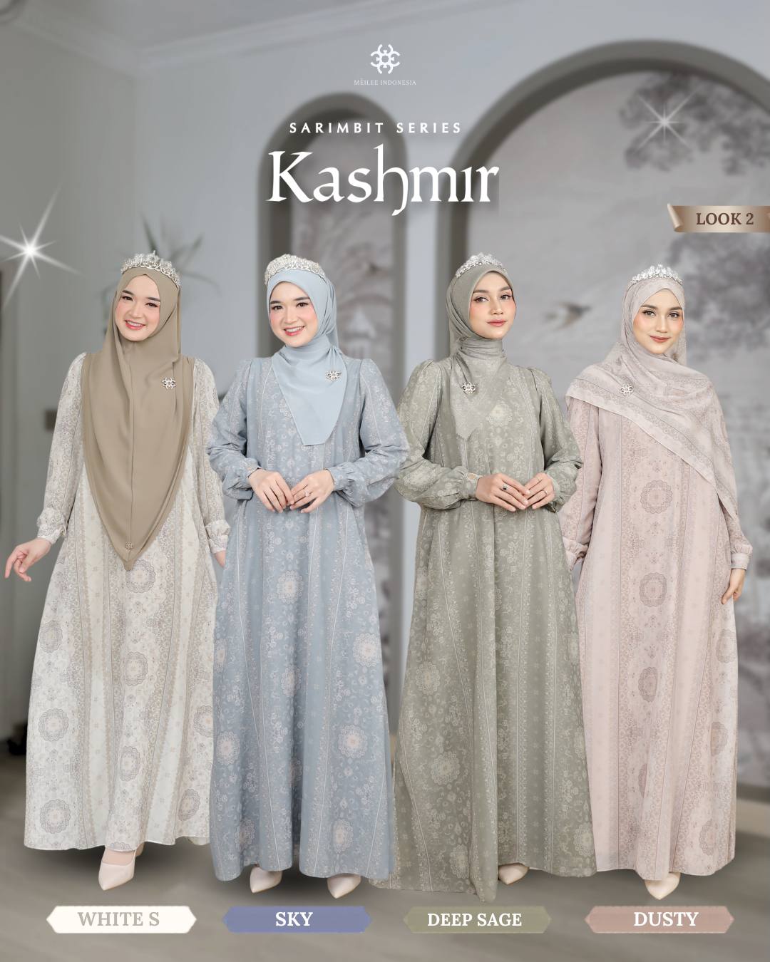 Abaya Mom and Kids Kashmir Famset by Meilee