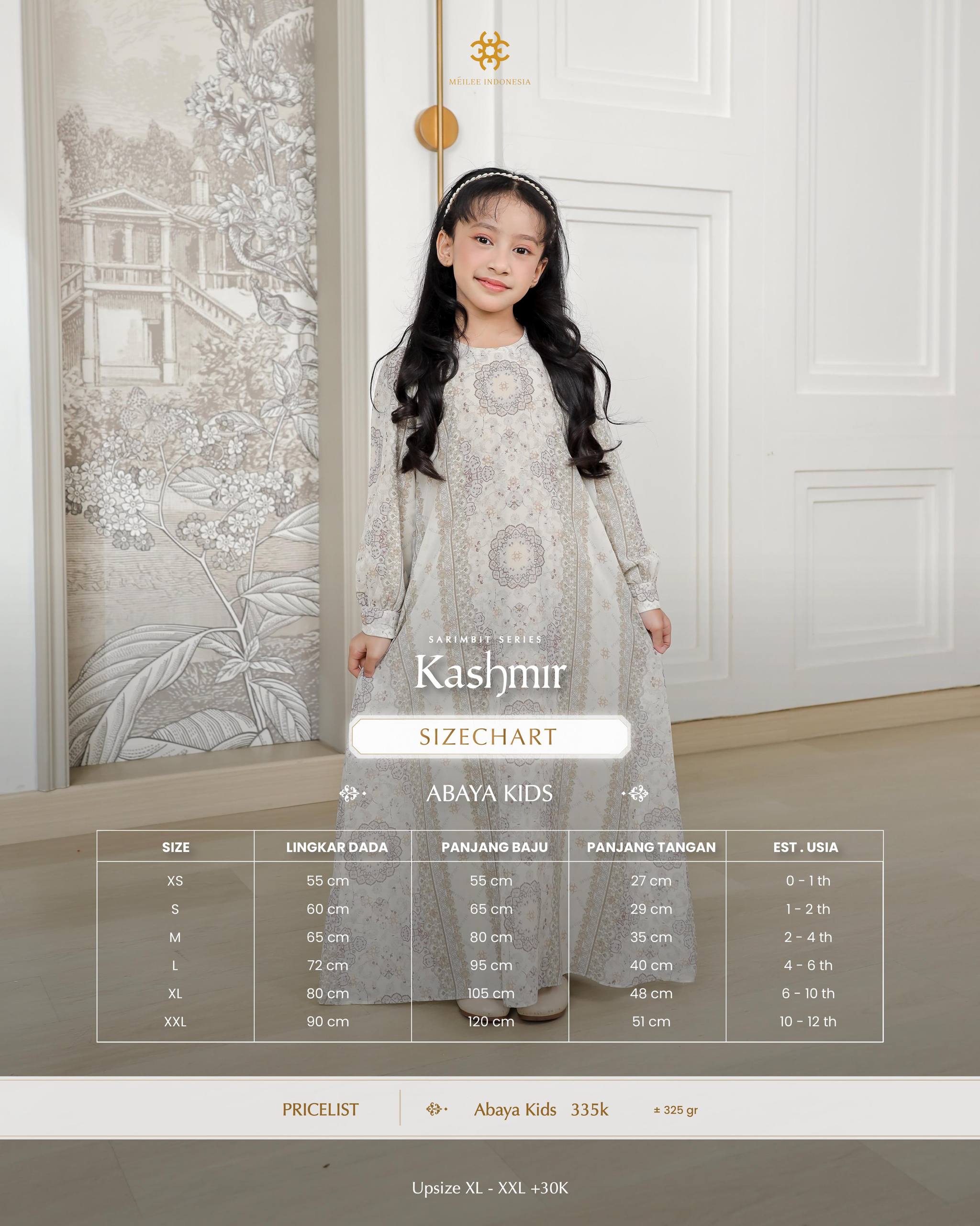 Abaya Mom and Kids Kashmir Famset by Meilee