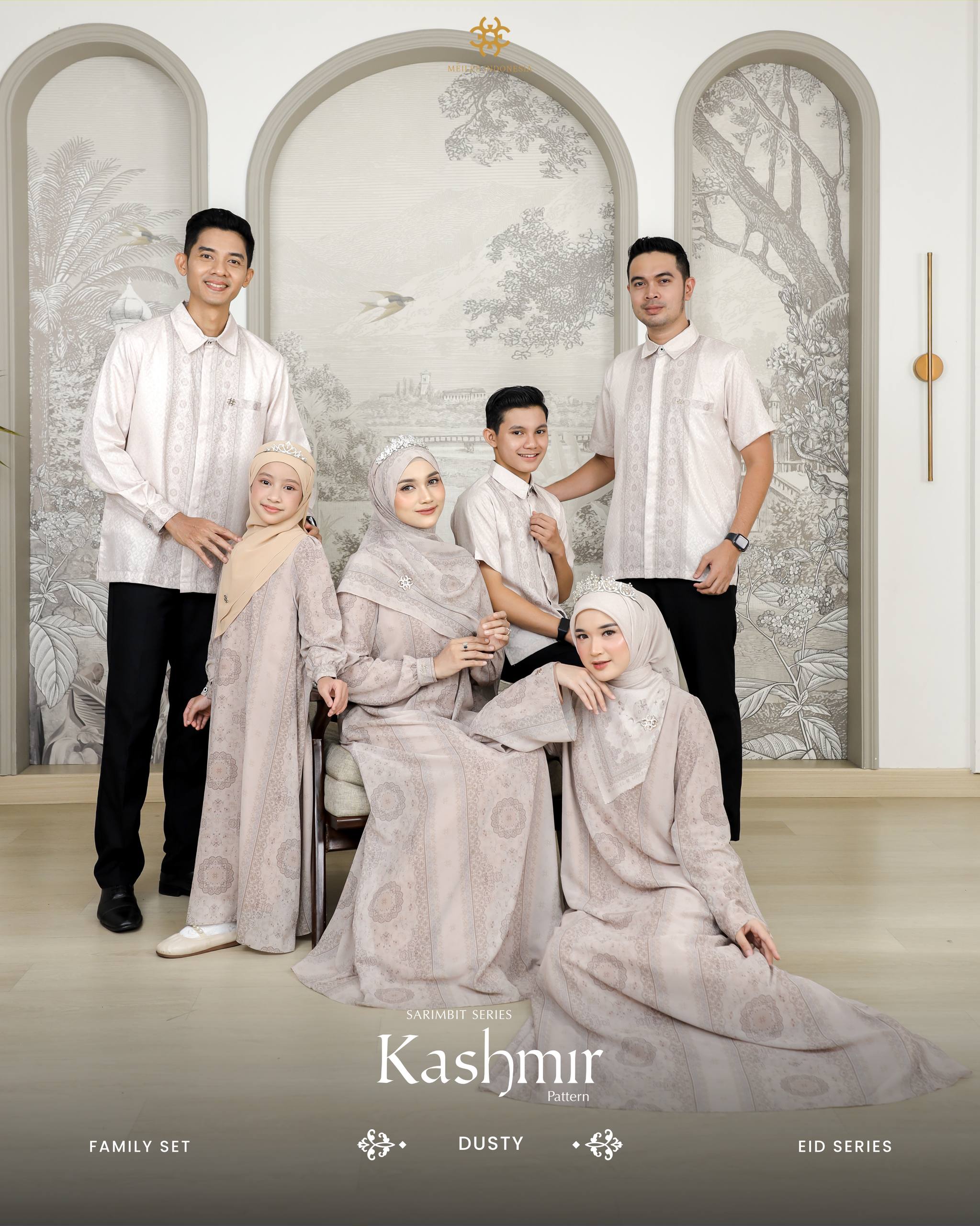 Abaya Mom and Kids Kashmir Famset by Meilee