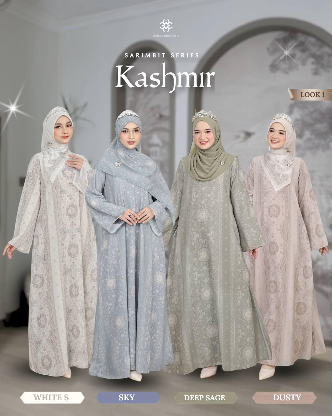 Abaya Mom and Kids Kashmir Famset by Meilee