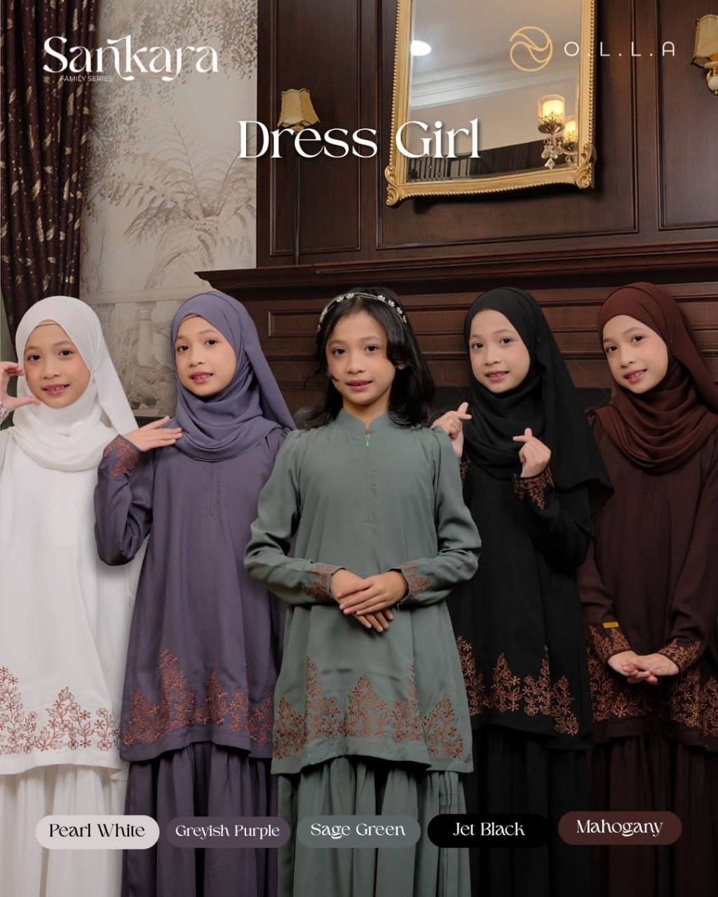 Dress Mom and Kids Sankara Famset by Olla