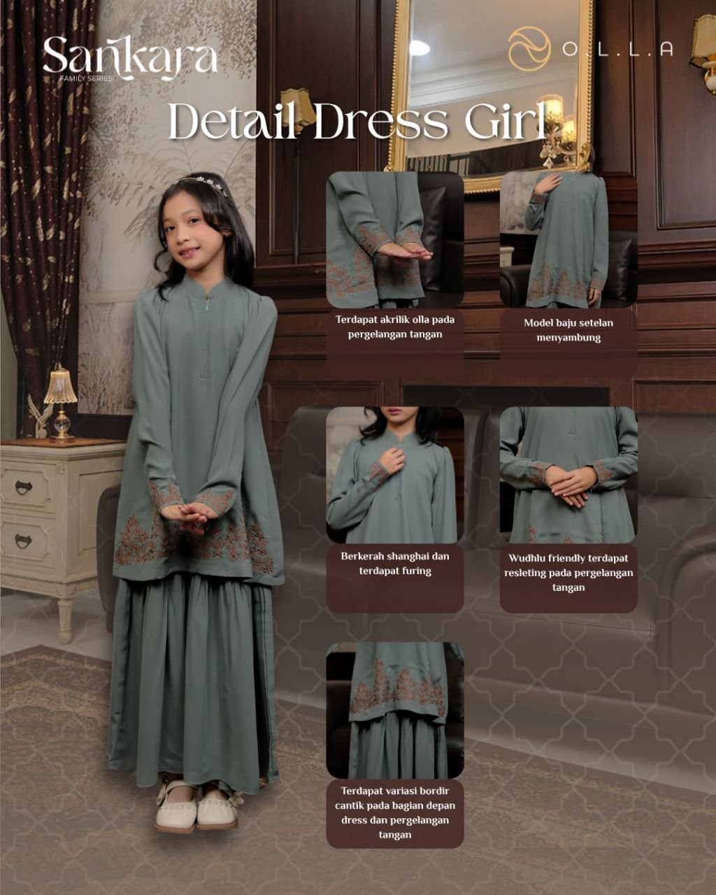 Dress Mom and Kids Sankara Famset by Olla