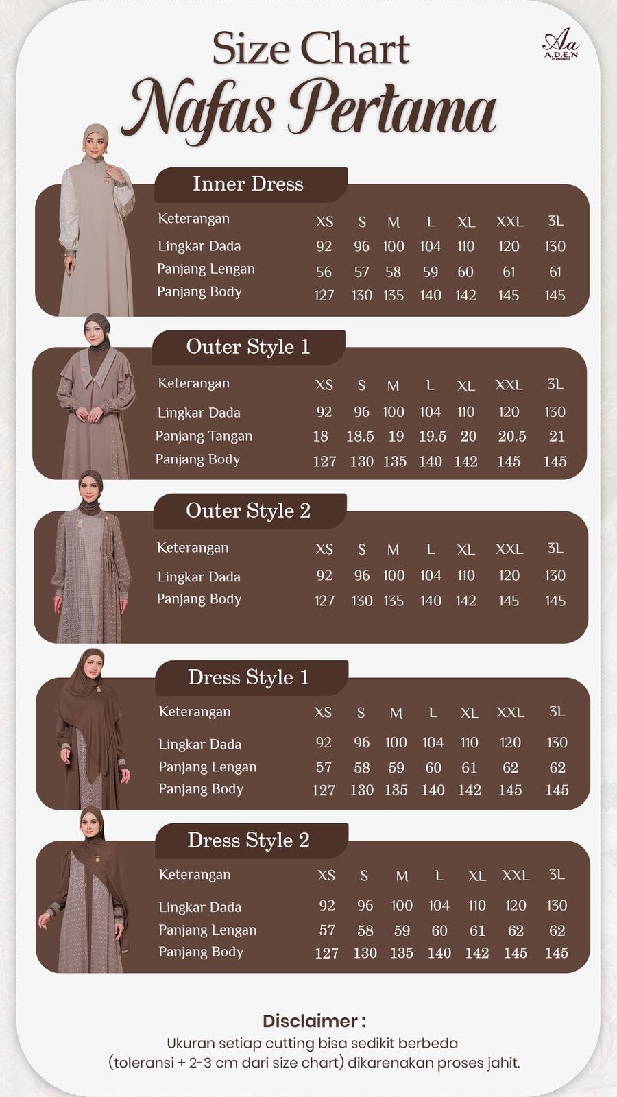 Dress Mom Only - Nafas Pertama Famset by Aden Hijab