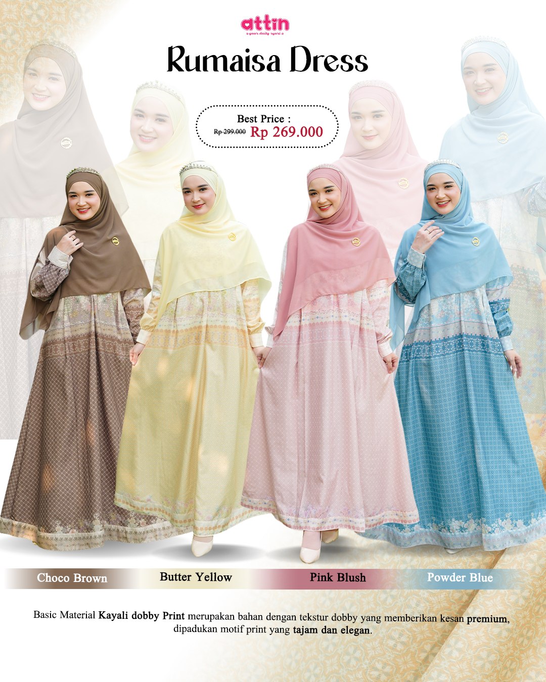Rumaisa Dress & Oneset by Attin Hijab