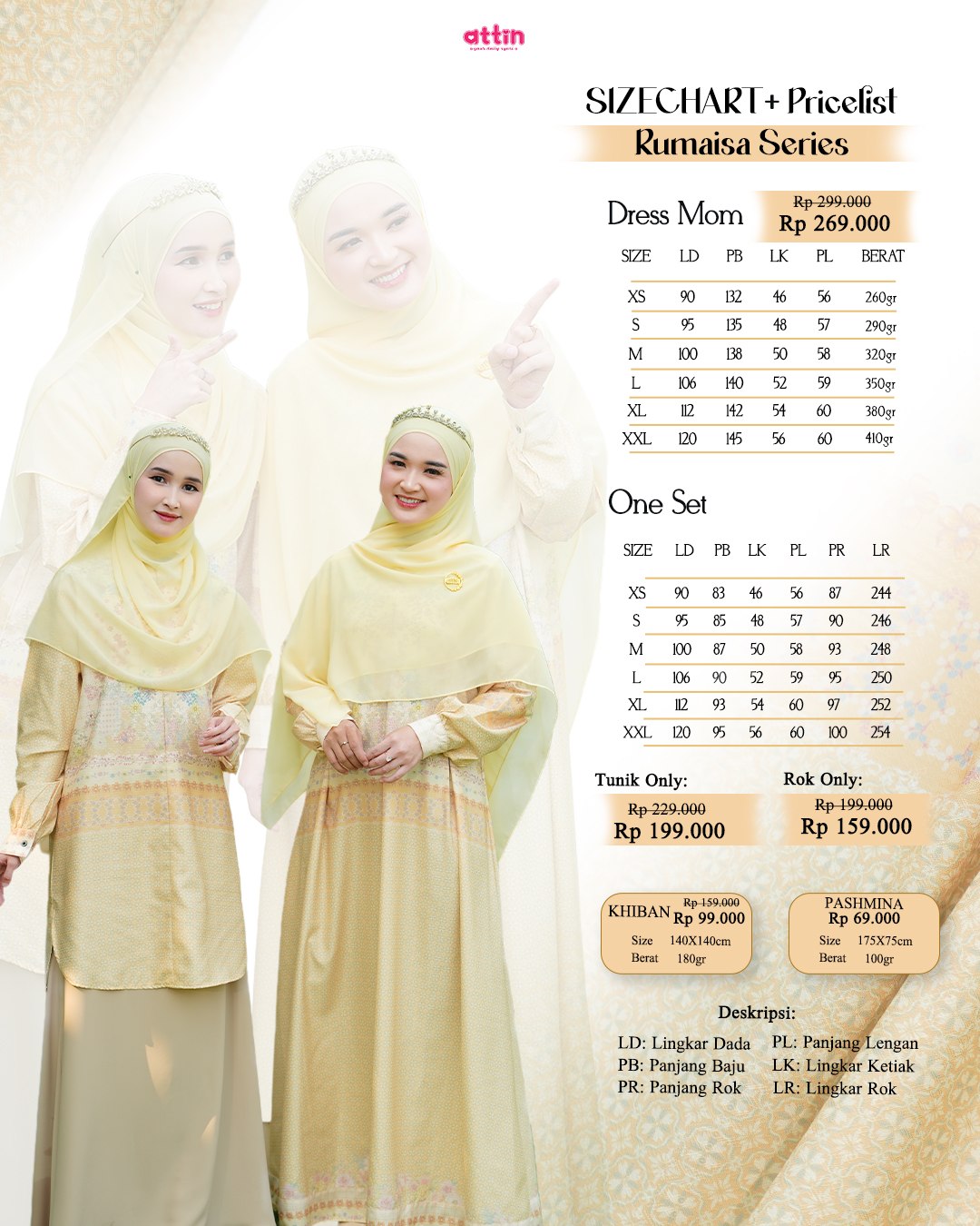 Rumaisa Dress & Oneset by Attin Hijab