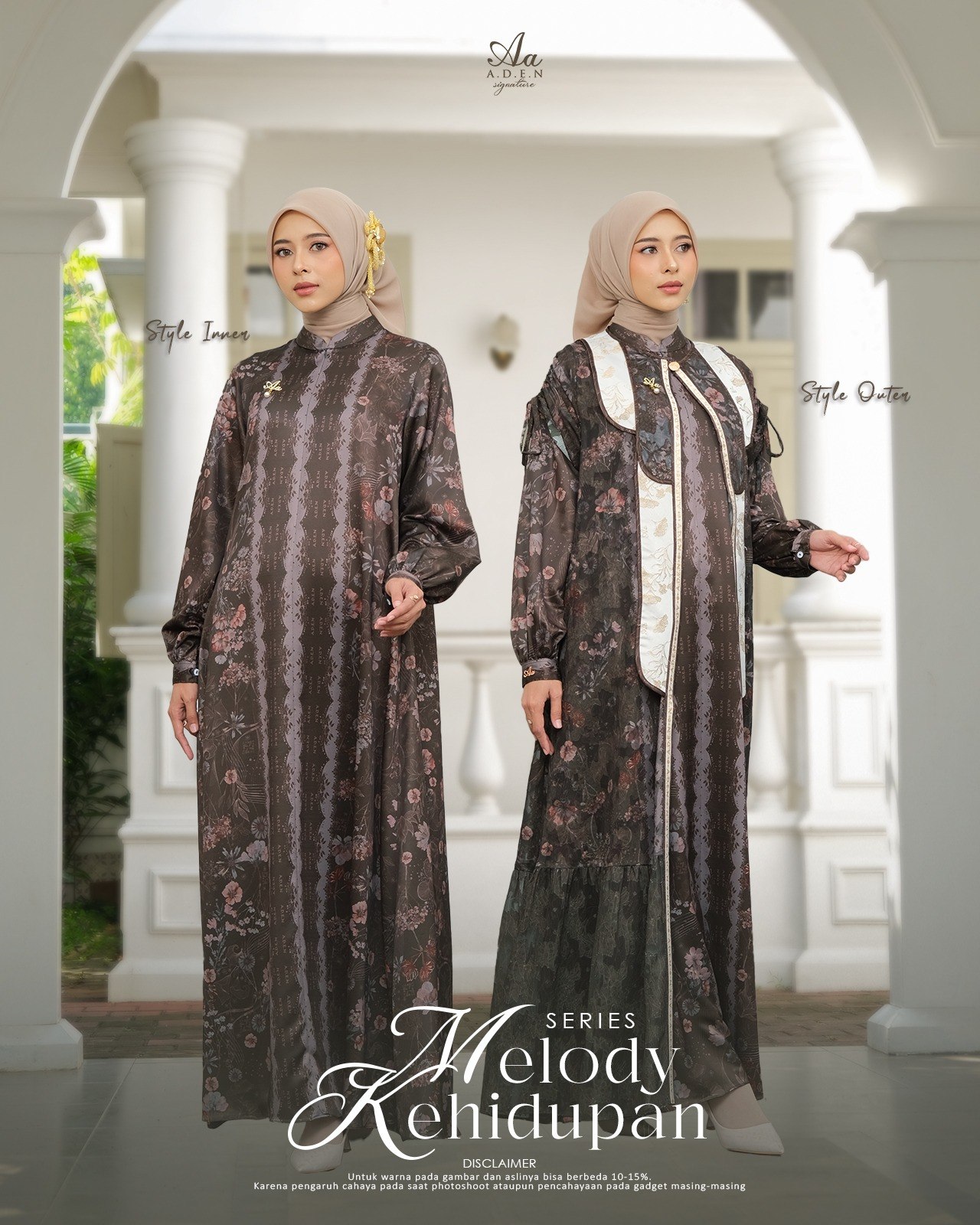 Dress Mom Inner Outer - Melody Kehidupan Sarimbit by Aden Signature