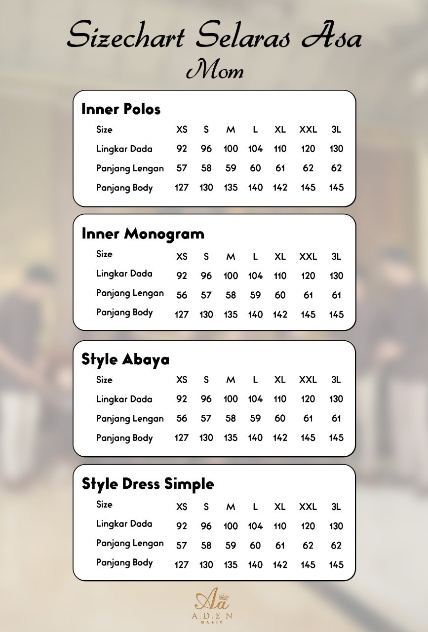 Dress Mom Only - Selaras Asa Sarimbit by Aden Basic
