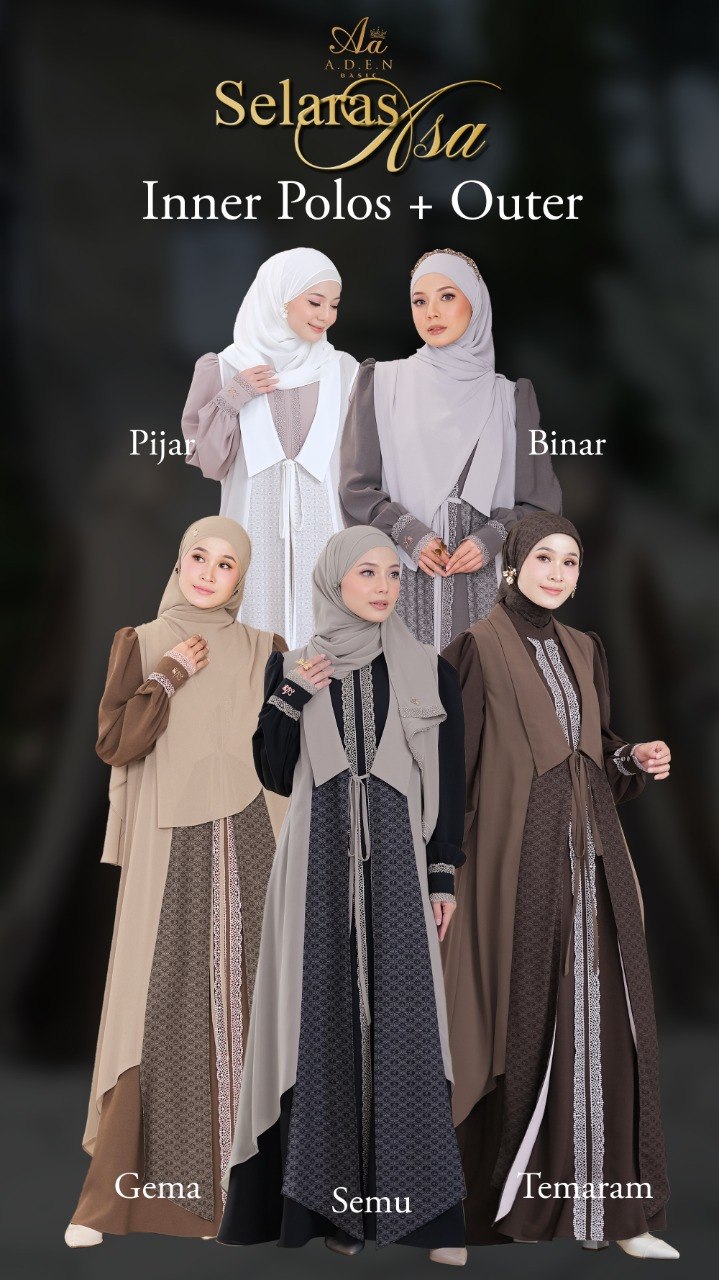 Dress Mom Set Outer - Selaras Asa Sarimbit by Aden Basic