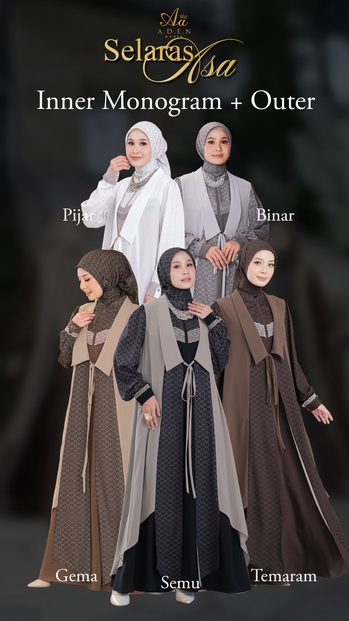 Dress Mom Set Outer - Selaras Asa Sarimbit by Aden Basic