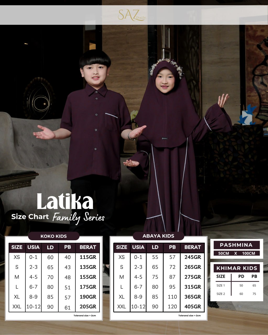 Koko Kids & Abaya Kids - Latika Sarimbit by SAZ