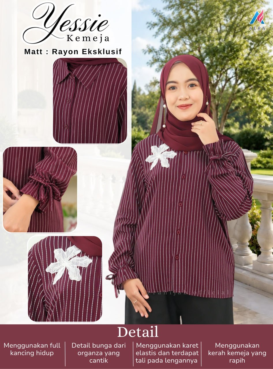 Yessie Dress Blouse Kemeja by Aera